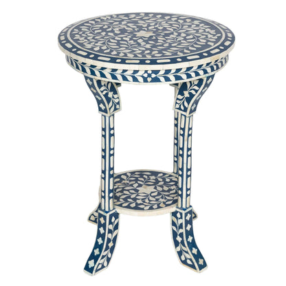 Blue Bone Inlay Side Table