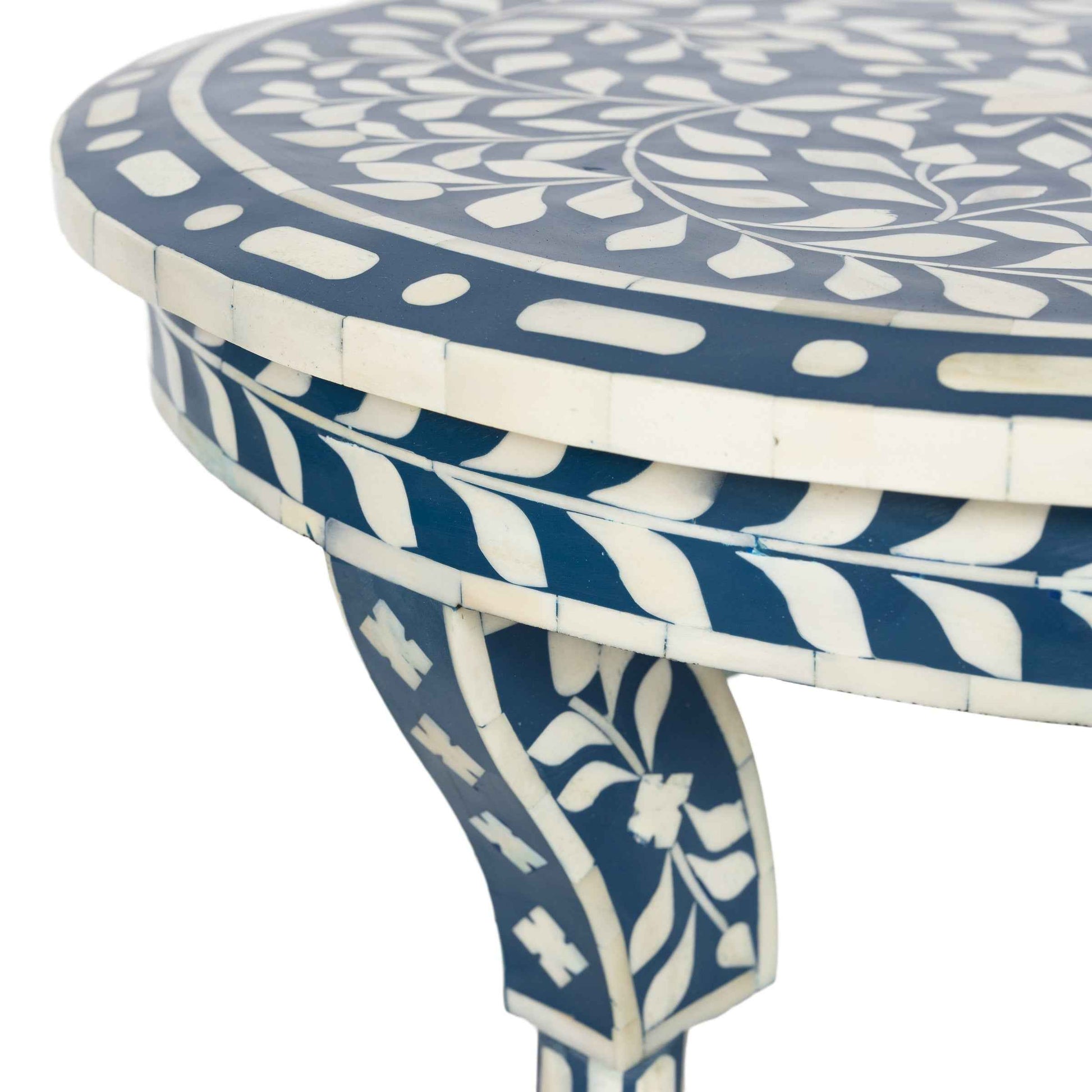 Blue Bone Inlay Side Table