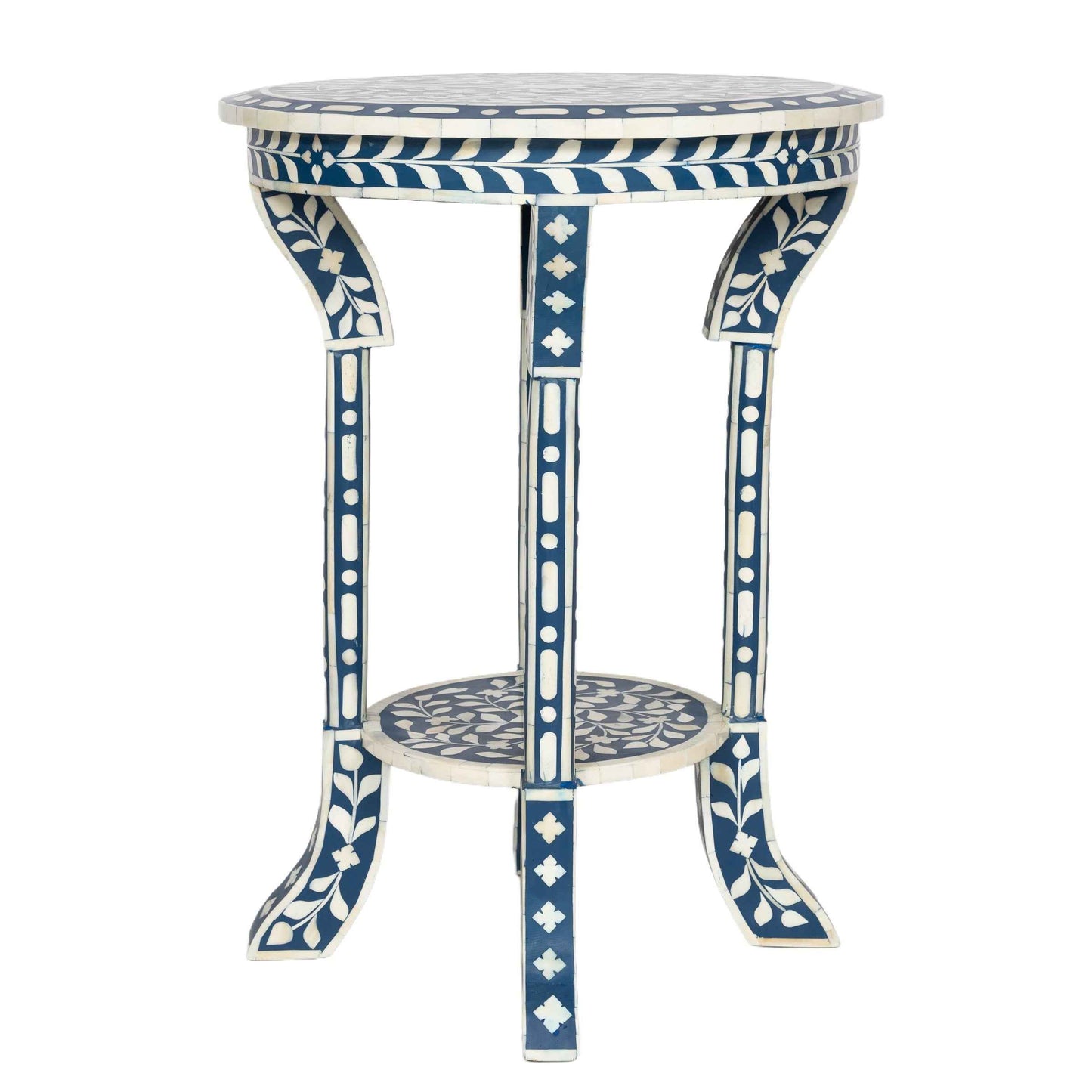 Blue Bone Inlay Side Table