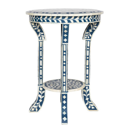 Blue Bone Inlay Side Table