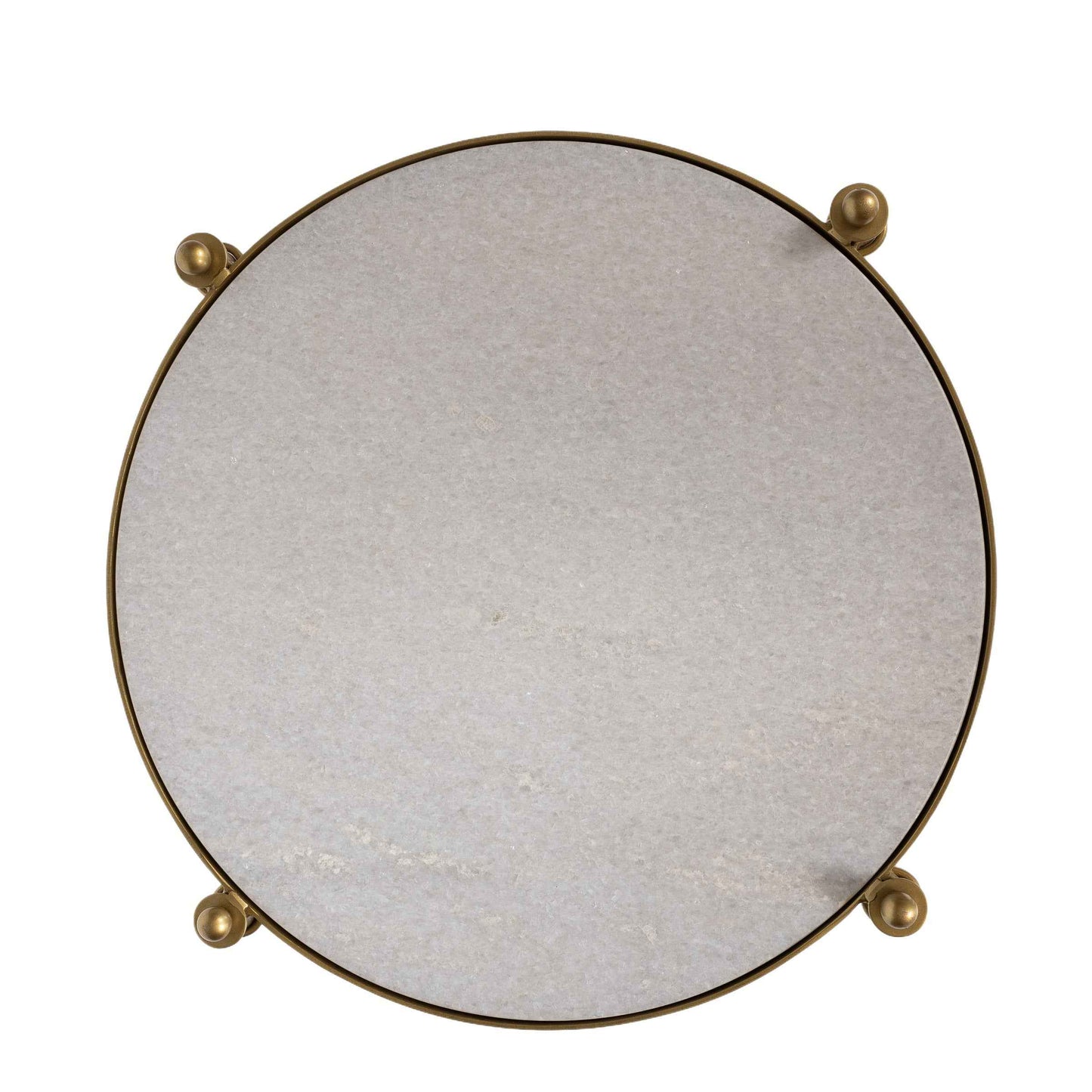 Brushed Gold & Marble Side Table