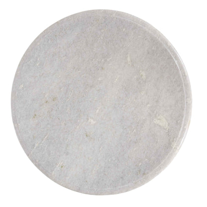 Silver And Marble Accent Table