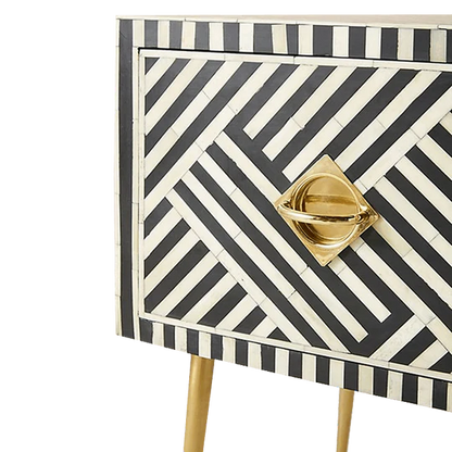Bone Inlay Desk Geometrical Design Hansa Handicraft