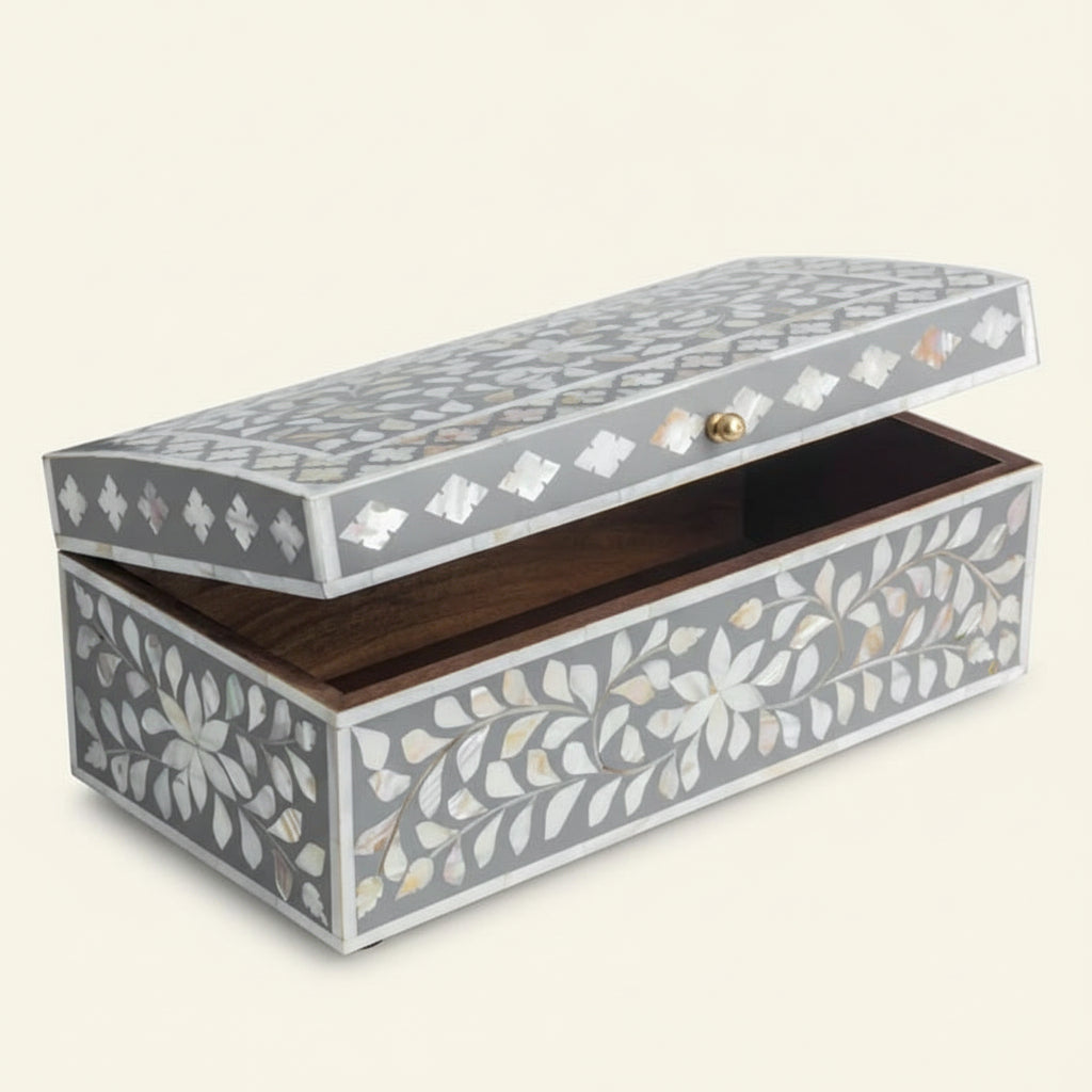 Mother of Pearl Inlay Jewelry Box - Exclusive Decorative box - Organizer & Storage - Special Gift - Home Decor. - Hansa Handicraft