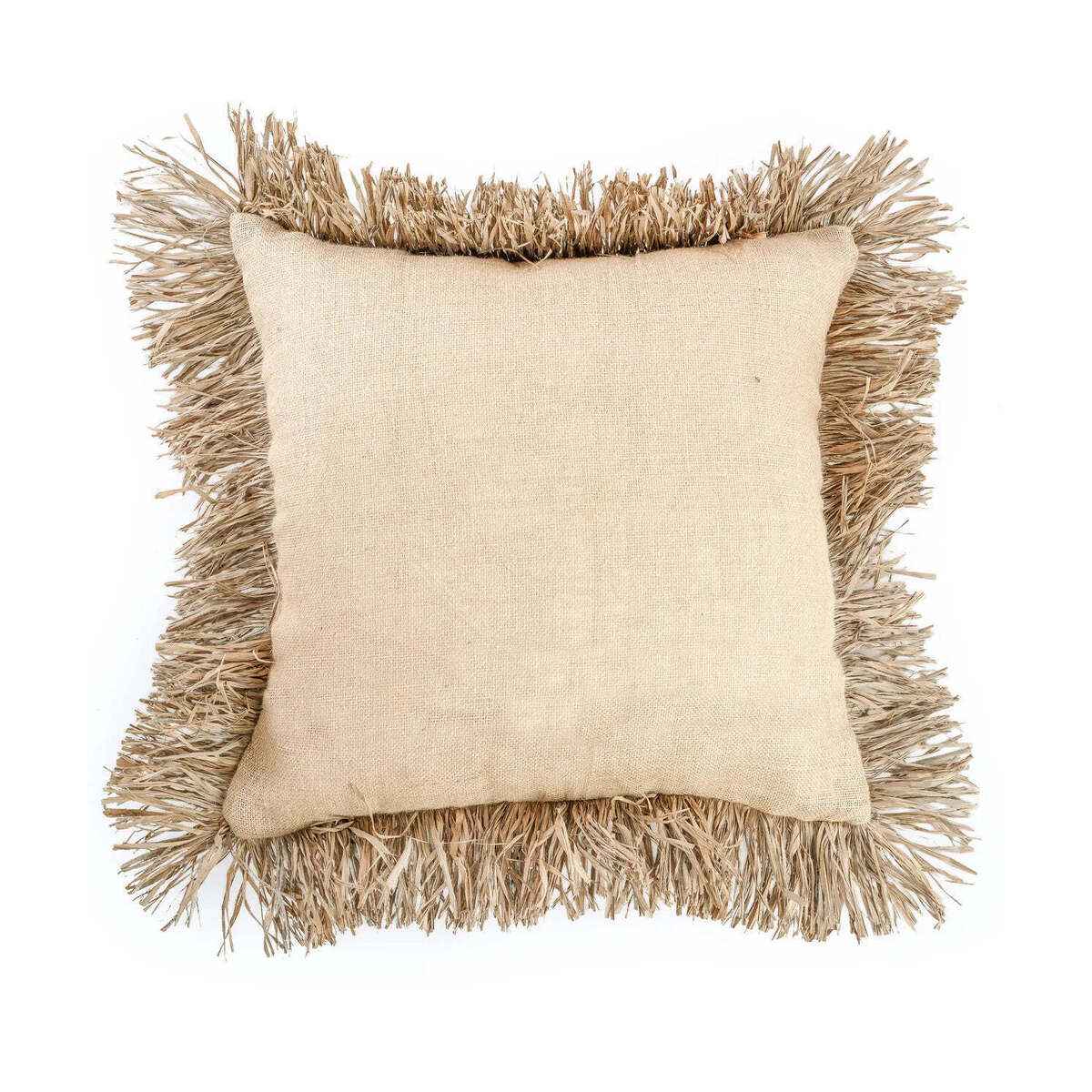 RAFFIA CUSHION COVER | SQUARE | NATURAL | 60 x 60 CM