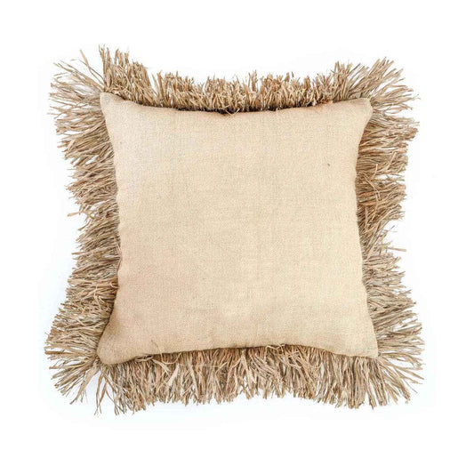 RAFFIA CUSHION COVER | SQUARE | NATURAL | 60 x 60 CM