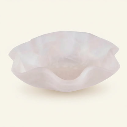 RESIN ORGANIC FRUIT BOWL | PINK WHITE