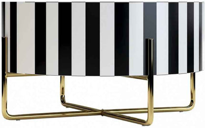 Bone Inlay Coffee Table Handcrafted Center Table with Floral Pattern Decorative Accent Furniture for Living Room, Lounge & Home Interiors