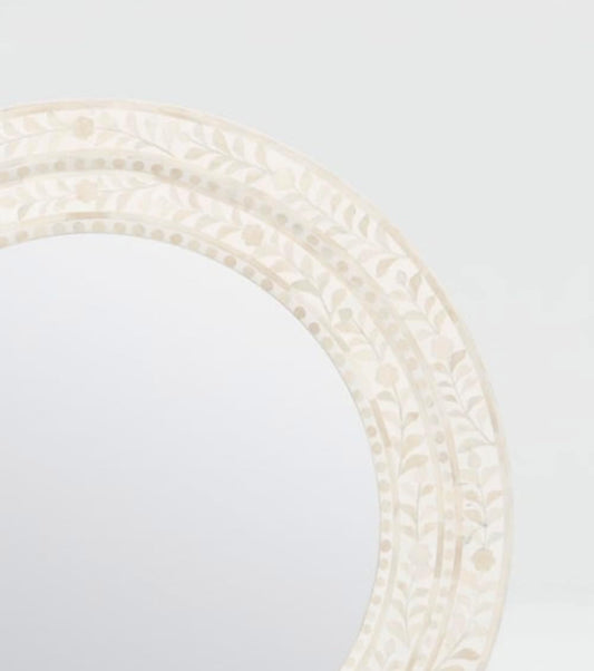 Handcrafted Bone Inlay Mirror Frame Stylish and Elegant Wall Mirror Frame with Detailed Bone Inlay Design, Perfect for Home, Living Room, Bedroom and Office Décor