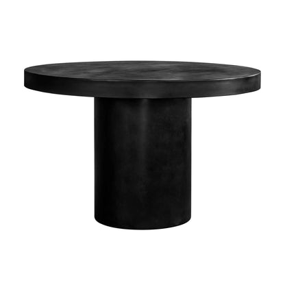 47'' ROUND BLACK CONCRETE DINING TABLE