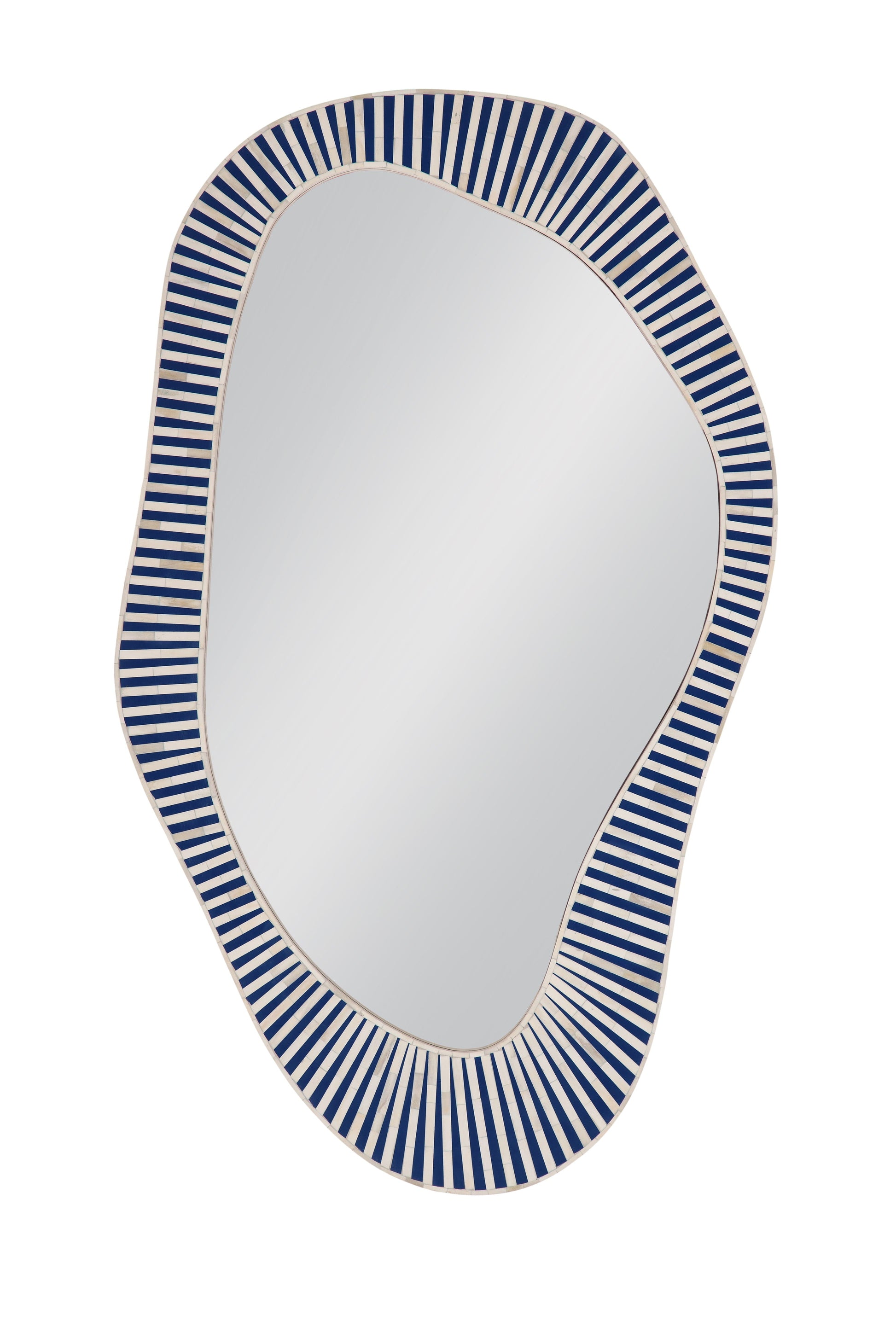 Rhodes - Wall Mirror - Blue / White