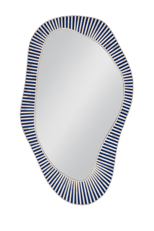 Rhodes - Wall Mirror - Blue / White