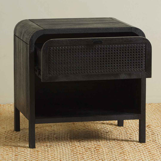 SOHO (BED)SIDE TABLE | BLACK | 1-DRAWER 1-SHELF