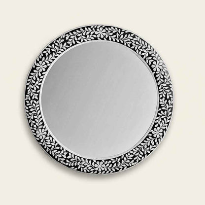 Handcrafted Bone Inlay Mirror Frame Elegant Decorative Wall Mirror Frame with Intricate Bone Inlay Design, Perfect for Living Room, Bedroom, Bathroom and Home Décor