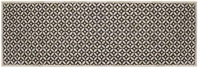 Bone Inlay Console Table Handcrafted Solid Wood Entryway Table with Intricate Floral Design for Hallway, Living Room, or Bedroom Décor