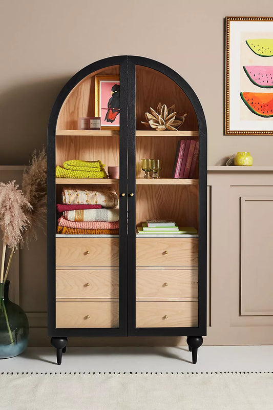 Marble Top Three-Drawer Storage Cabinet. - hansa handicraft