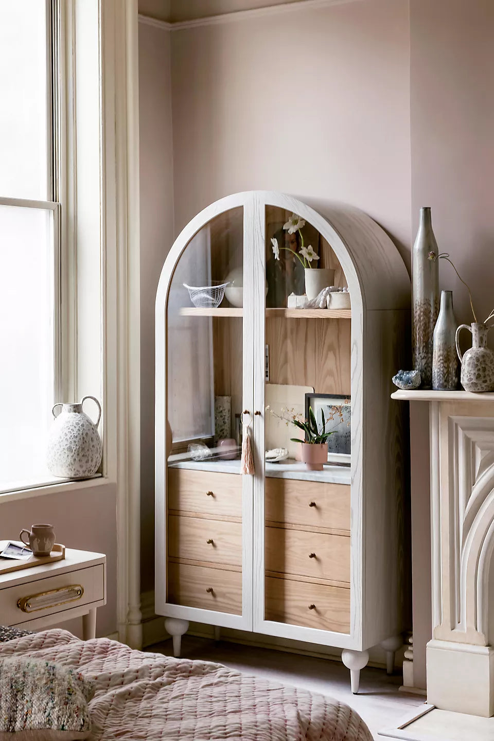 Marble Top Three-Drawer Storage Cabinet - HANSA HANDCRAFT