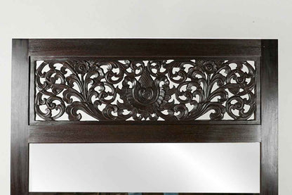 Lotus Flower Carved Mirror