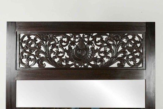 Lotus Flower Carved Mirror