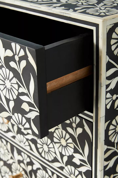 Bone Inlay Bedside Table | Lalita Inlay Nightstand