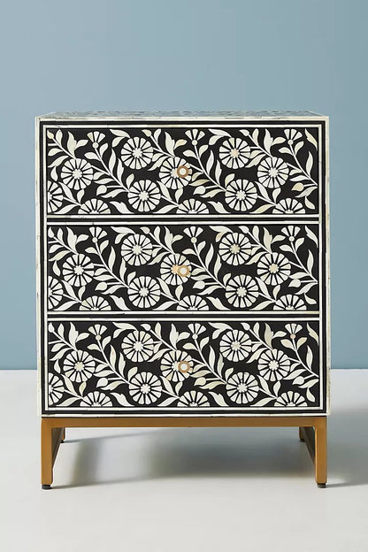 Bone Inlay Bedside Table | Lalita Inlay Nightstand