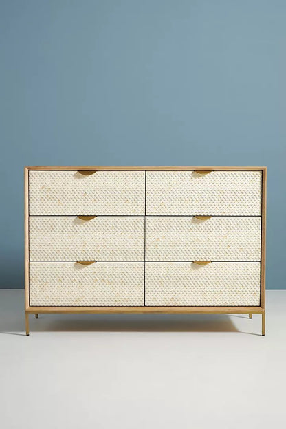 Pisces Six-Drawer Dresser | Modern Dresser Chest of 6 Drawers