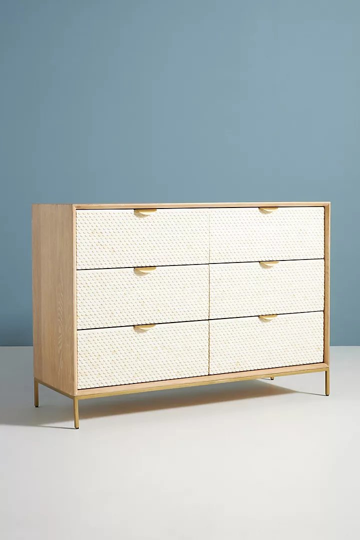 Pisces Six-Drawer Dresser | Modern Dresser Chest of 6 Drawers