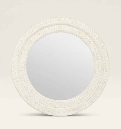 Handcrafted Bone Inlay Mirror Frame Stylish and Elegant Wall Mirror Frame with Detailed Bone Inlay Design, Perfect for Home, Living Room, Bedroom and Office Décor