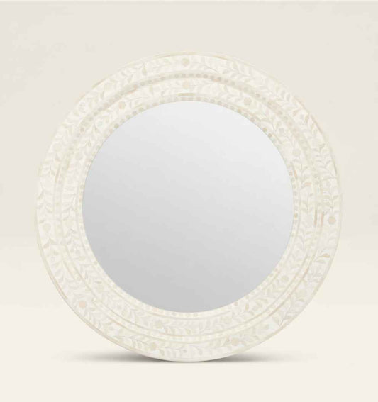 Handcrafted Bone Inlay Mirror Frame Stylish and Elegant Wall Mirror Frame with Detailed Bone Inlay Design, Perfect for Home, Living Room, Bedroom and Office Décor