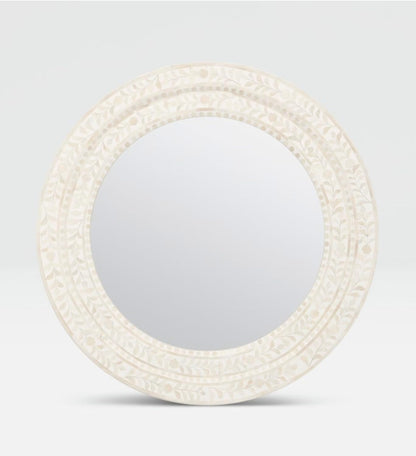 Handcrafted Bone Inlay Mirror Frame Stylish and Elegant Wall Mirror Frame with Detailed Bone Inlay Design, Perfect for Home, Living Room, Bedroom and Office Décor