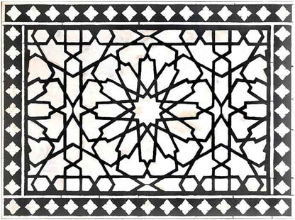 Bone Inlay Bedside Table Handcrafted Nightstand with Intricate Floral Design and Storage Drawer – Elegant Accent Furniture for Bedroom Décor