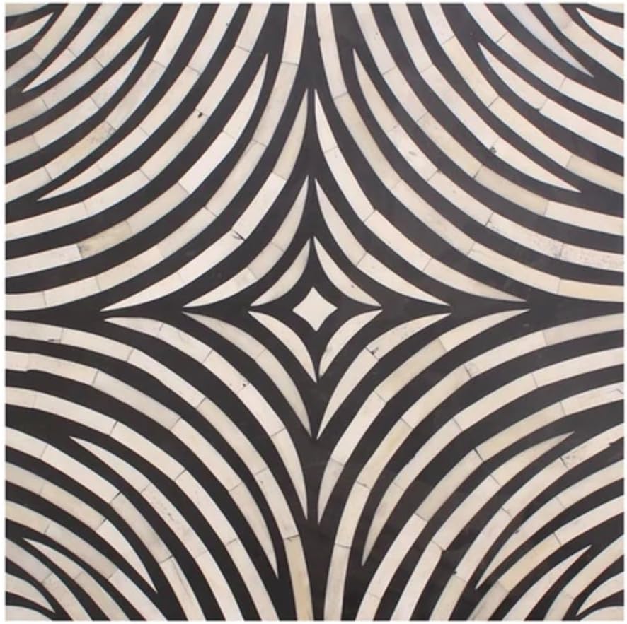 Handcrafted Bone Inlay End Table Elegant Design Accent Table with Intricate Detailing Bohemian Side Table for Living Room, Bedroom or Entryway Décor