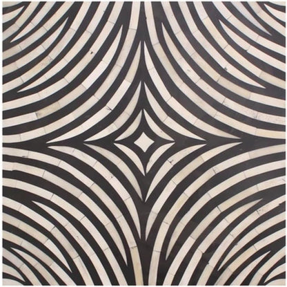 Handcrafted Bone Inlay End Table Elegant Design Accent Table with Intricate Detailing Bohemian Side Table for Living Room, Bedroom or Entryway Décor