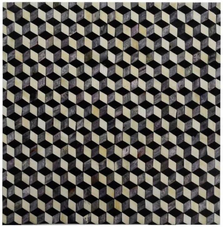 Bone Inlay End Table Handmade Indian Accent Table with Intricate Floral Design Decorative Boho Side Table for Living Room, Bedroom, or Entryway