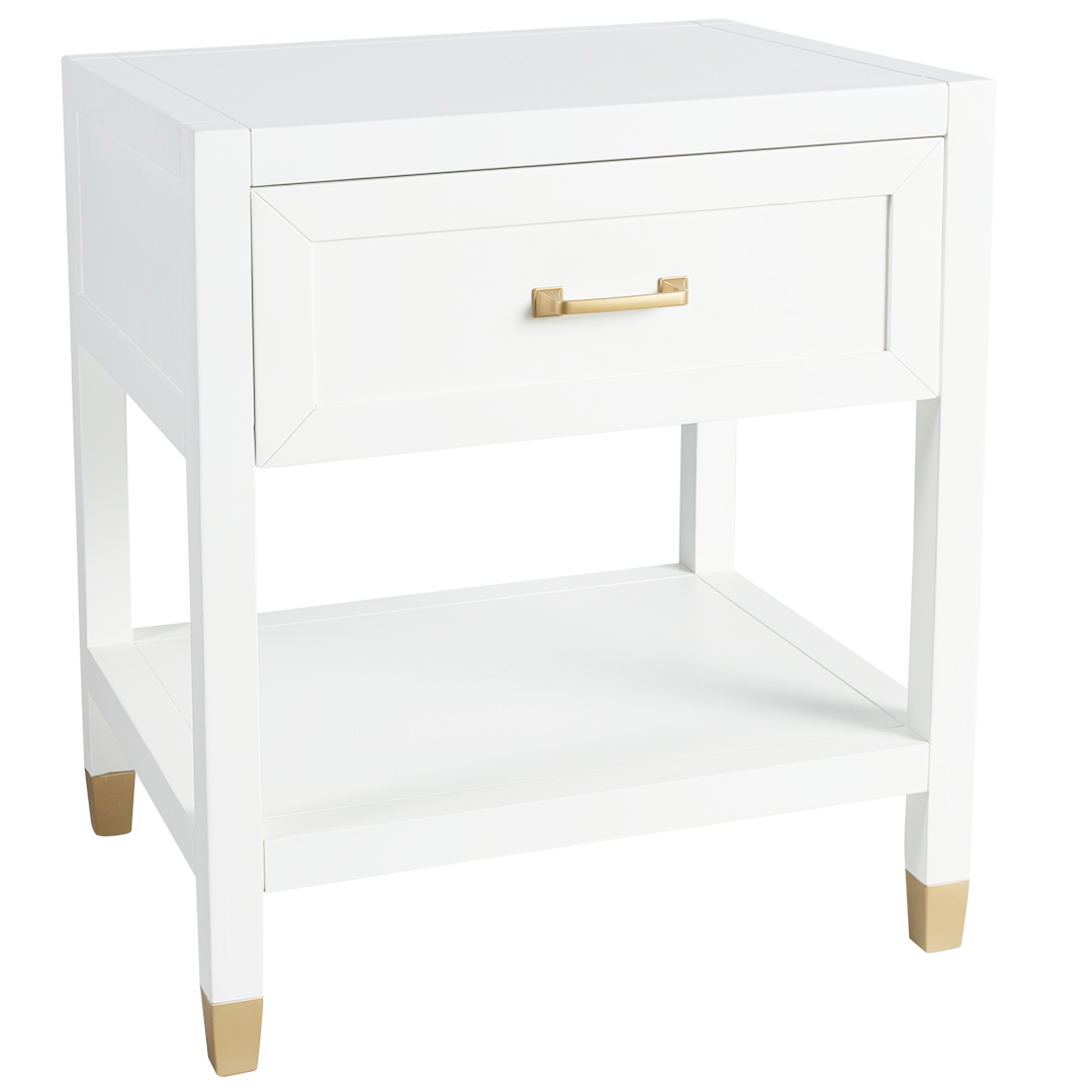 GUILD (BED)SIDE TABLE | WHITE-GOLD