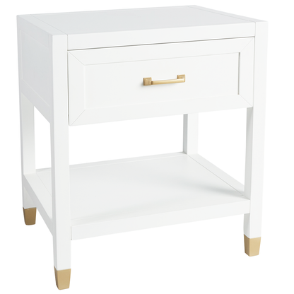GUILD (BED)SIDE TABLE | WHITE-GOLD