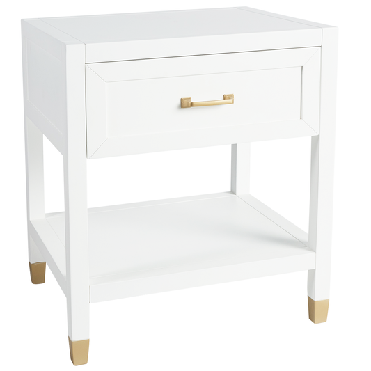 GUILD (BED)SIDE TABLE | WHITE-GOLD