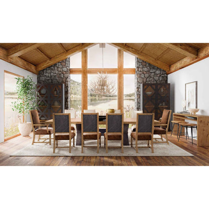 BIG SKY TRESTLE DINING TABLE w/ 2-20" LEAVES