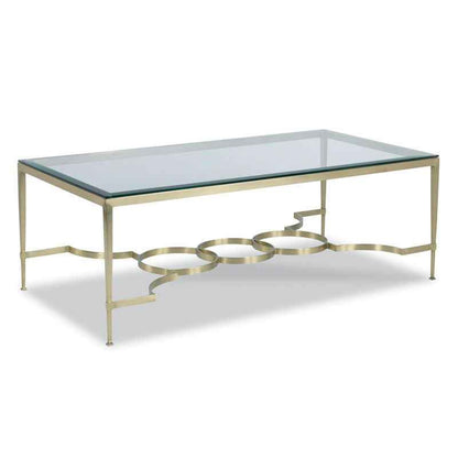 Glass & Brass Motif Coffee Table