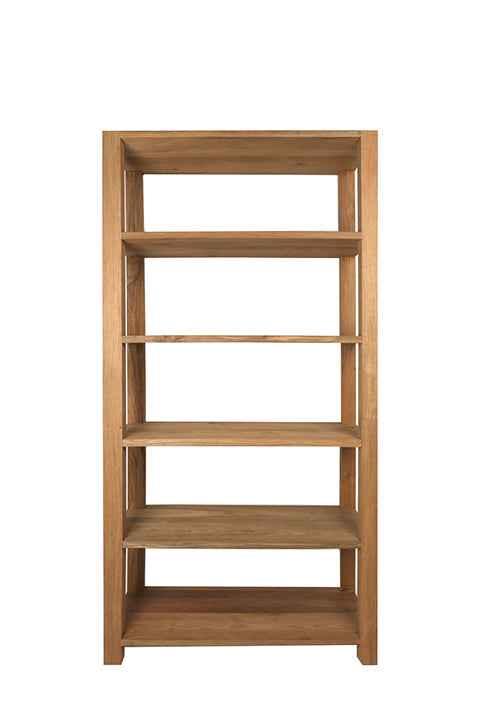 Brushed Teak Wood Etagere