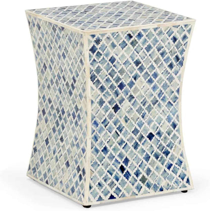 Elegant Bone Inlay End Table with Handcrafted Intricate Mughal Pattern Designs Perfect Accent Furniture for Living Room and Bedroom
