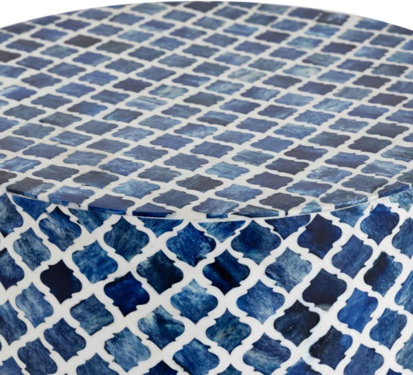 Bone Inlay End Table Handmade Accent Table Decorative Mughal pattern Indian Side Table for Living Room, Bedroom, or Entryway Boho Home Décor Furniture