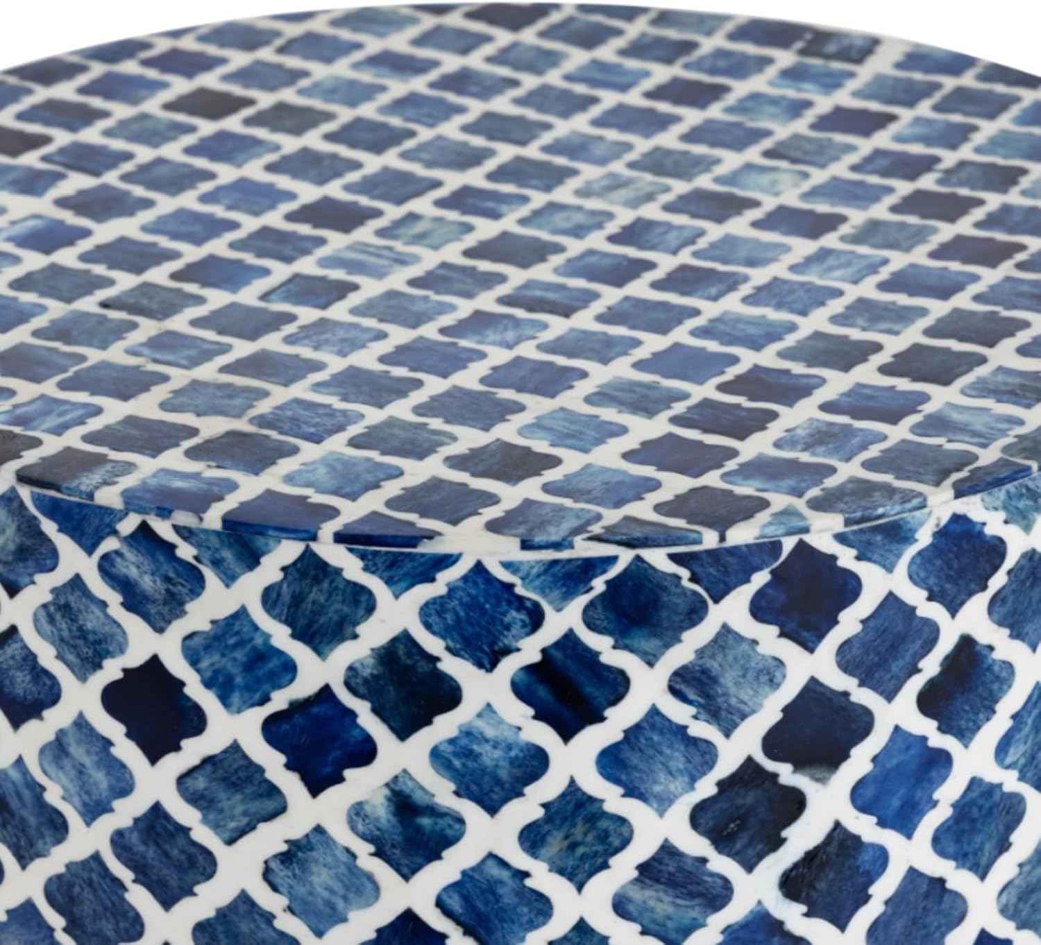 Bone Inlay End Table Handmade Accent Table Decorative Mughal pattern Indian Side Table for Living Room, Bedroom, or Entryway Boho Home Décor Furniture