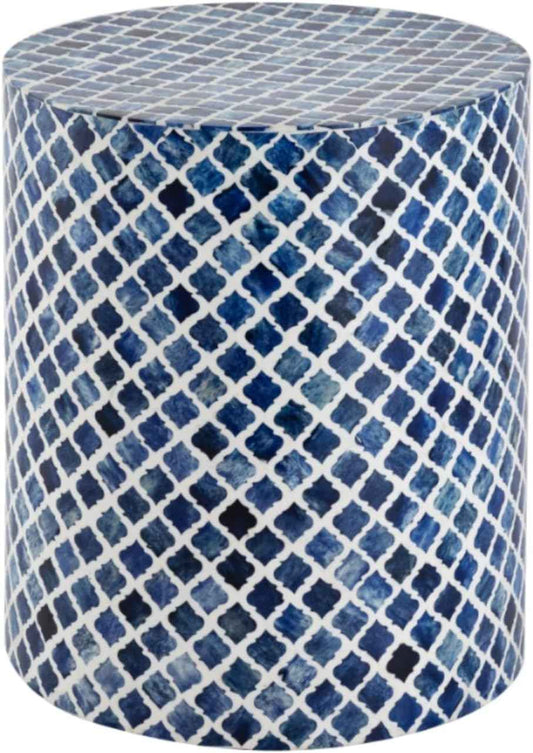 Bone Inlay End Table Handmade Accent Table Decorative Mughal pattern Indian Side Table for Living Room, Bedroom, or Entryway Boho Home Décor Furniture