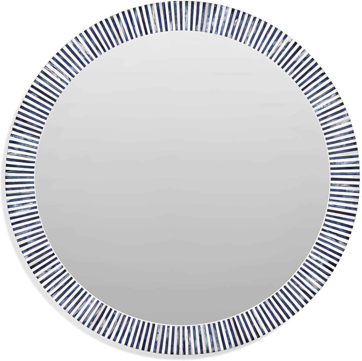 Bone Inlay Mirror Frame Handcrafted Wooden Frame with Elegant Bone Inlay Design Perfect for Stylish Home Décor, Wall Hanging, Bedroom, Living Room and Bathroom