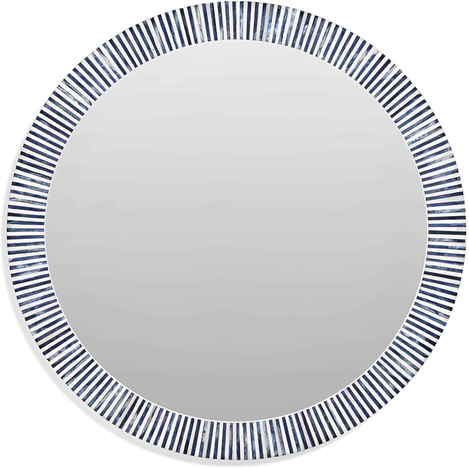 Bone Inlay Mirror Frame Handcrafted Wooden Frame with Elegant Bone Inlay Design Perfect for Stylish Home Décor, Wall Hanging, Bedroom, Living Room and Bathroom