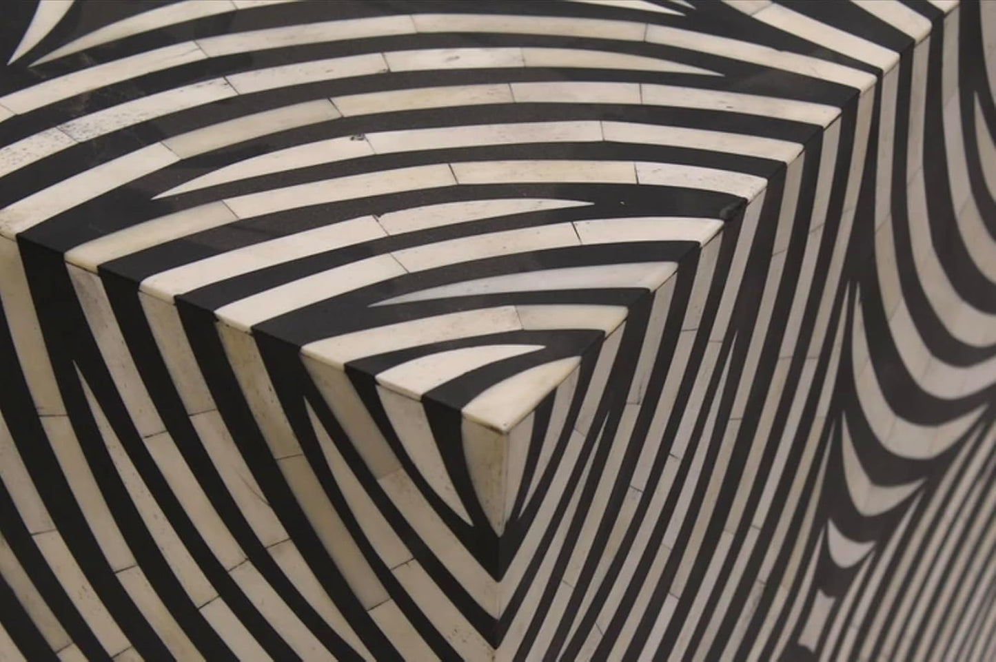 Handcrafted Bone Inlay End Table Elegant Design Accent Table with Intricate Detailing Bohemian Side Table for Living Room, Bedroom or Entryway Décor