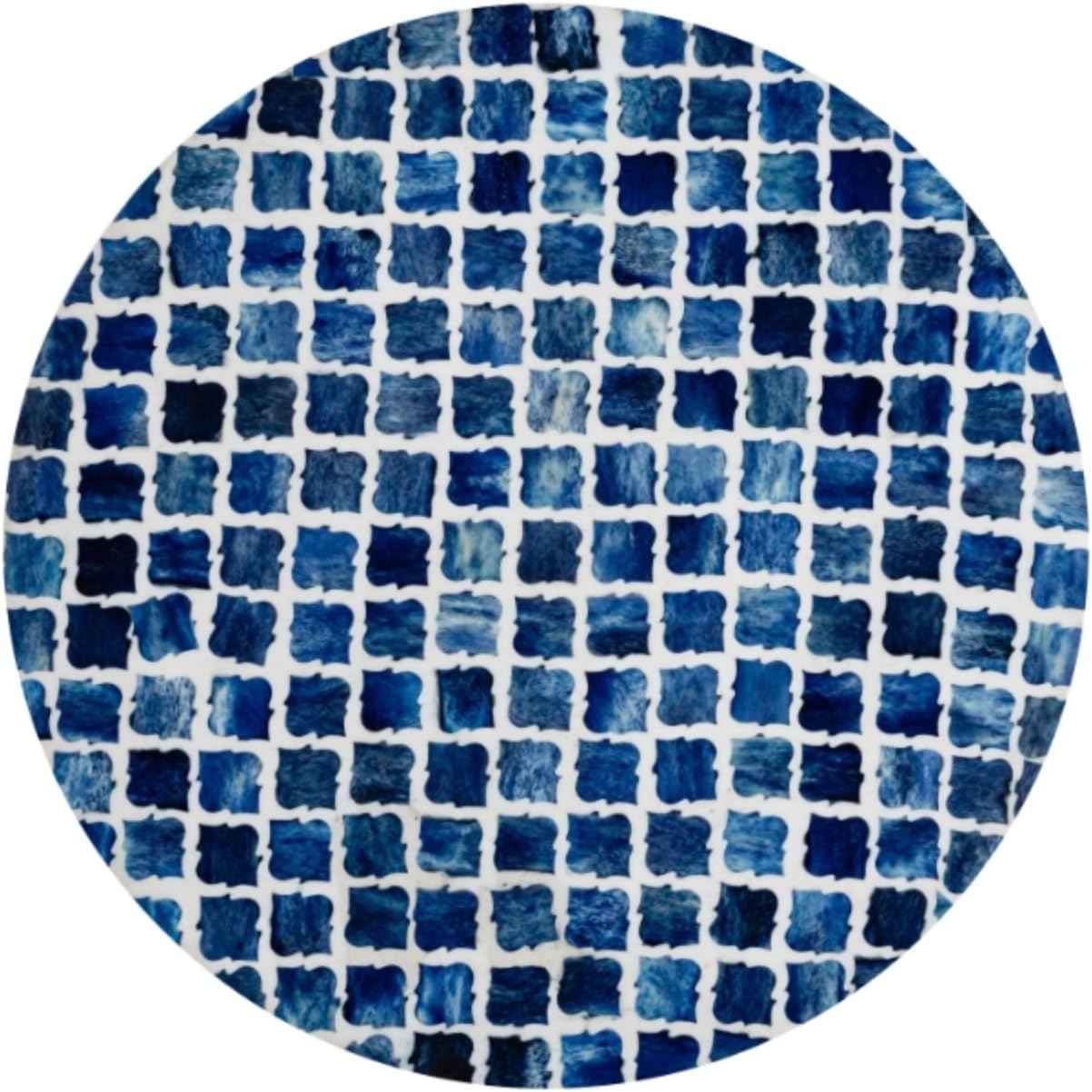 Bone Inlay End Table Handmade Accent Table Decorative Mughal pattern Indian Side Table for Living Room, Bedroom, or Entryway Boho Home Décor Furniture