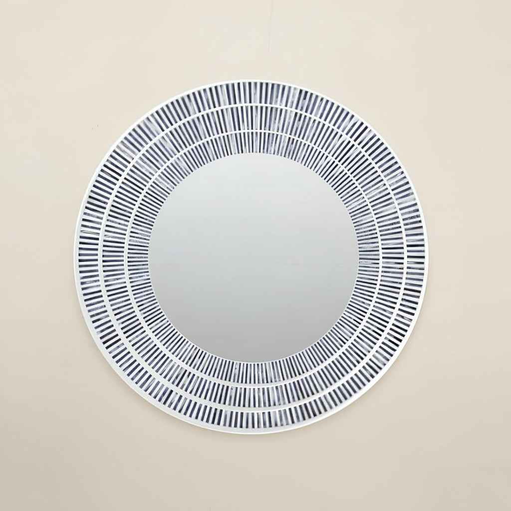 Handcrafted Bone Inlay Mirror Frame Unique Decorative Wall Mirror Frame with Intricate Bone Inlay Pattern, Ideal for Home, Living Room, Bedroom and Office Décor