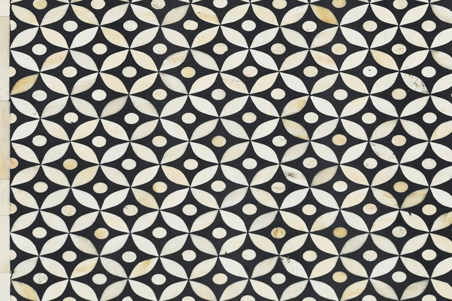 Bone Inlay Console Table Handcrafted Solid Wood Entryway Table with Intricate Floral Design for Hallway, Living Room, or Bedroom Décor